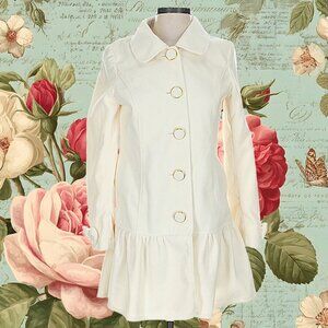 LIZ LISA Hime Gyaru himekaji ivory velveteen coat